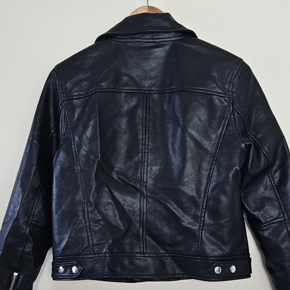 BlankNYC Black Faux Leather Edgy Moto Jacket Size Medium #12-20 - Picture 5 of 13